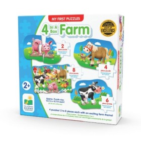 Set Primele Mele 4 Puzzle-Uri Ferma The Learning Journey - 1